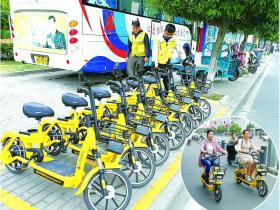 600辆共享电单车亮相灌南城区街头